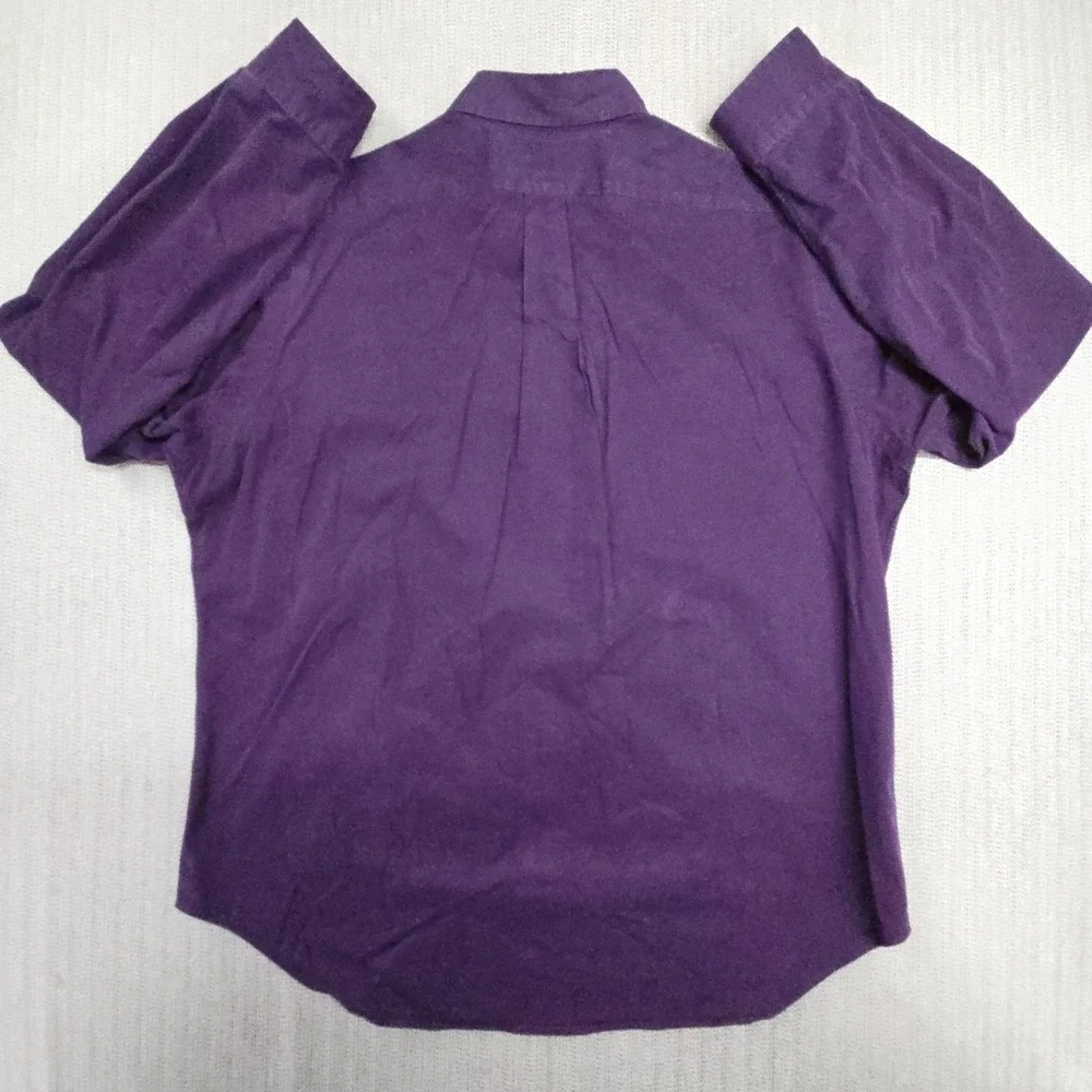 Vintage Polo Ralph Lauren Shirt Mens XL Purple Long Sleeve Button Up Blue Pony
